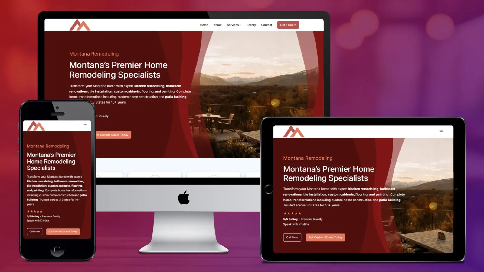 Remodeling Montana — Modern Site and Ongoing Local SEO — the site as delivered